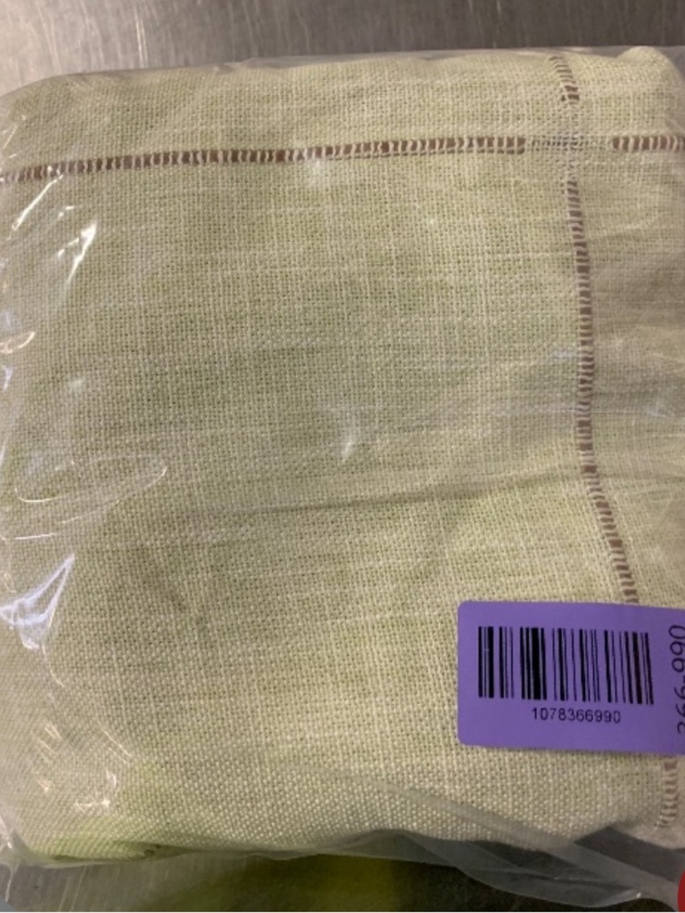 Farmhouse Linen Blend Light Green Tablecloth Rectangular 72x84”